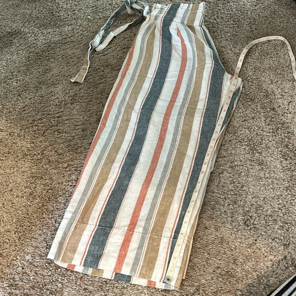 MADEWELL WIDE LEG COTTON LINEN BLEND PANTS - Picture 4 of 6